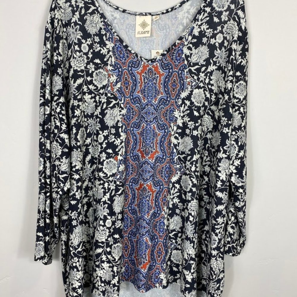 Alkamy Women's Tunic Blouse Size 2X